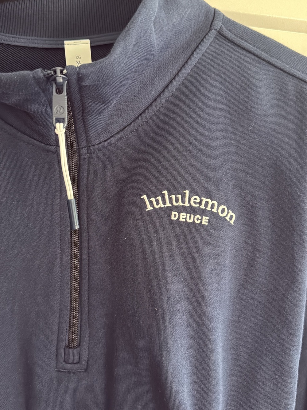 Lululemon XL Cotton Terry Tennis Half Zip Pullover Sweatshirt - Picture 6 of 10